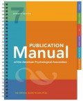 Publication manual of the American Psychological Association : the official guide to APA Style