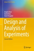 Design and analysis of experiments