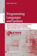 Programming Languages and Systems: 28th European Symposium on Programming, ESOP 2019