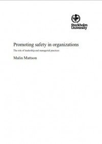 Promoting Safety in Organizations : The role of leadership and managerial practices