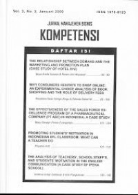 Kompetensi : jurnal manajemen bisnis : pro deo et humano