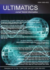 Ultimatics : jurnal teknik informatika : 2017