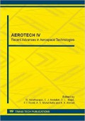 Aerotech IV: Recent Advances in Aerospace Technologies: Selected, Peer Reviewed Papers from the AEROTECH IV