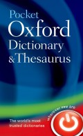 Pocket Oxford dictionary and thesaurus