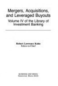 Mergers, acquisitions, and leveraged buyouts