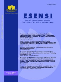 Image of Esensi : jurnal bisnis dan manajemen : 2017