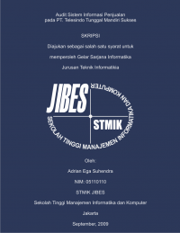 Audit Sistem Informasi Penjualan pada PT. Telesindo Tunggal Mandiri Sukses