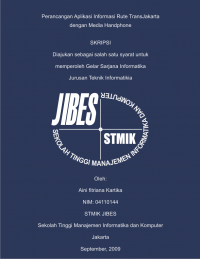 Perancangan Aplikasi Informasi Rute TransJakarta dengan Media Handphone